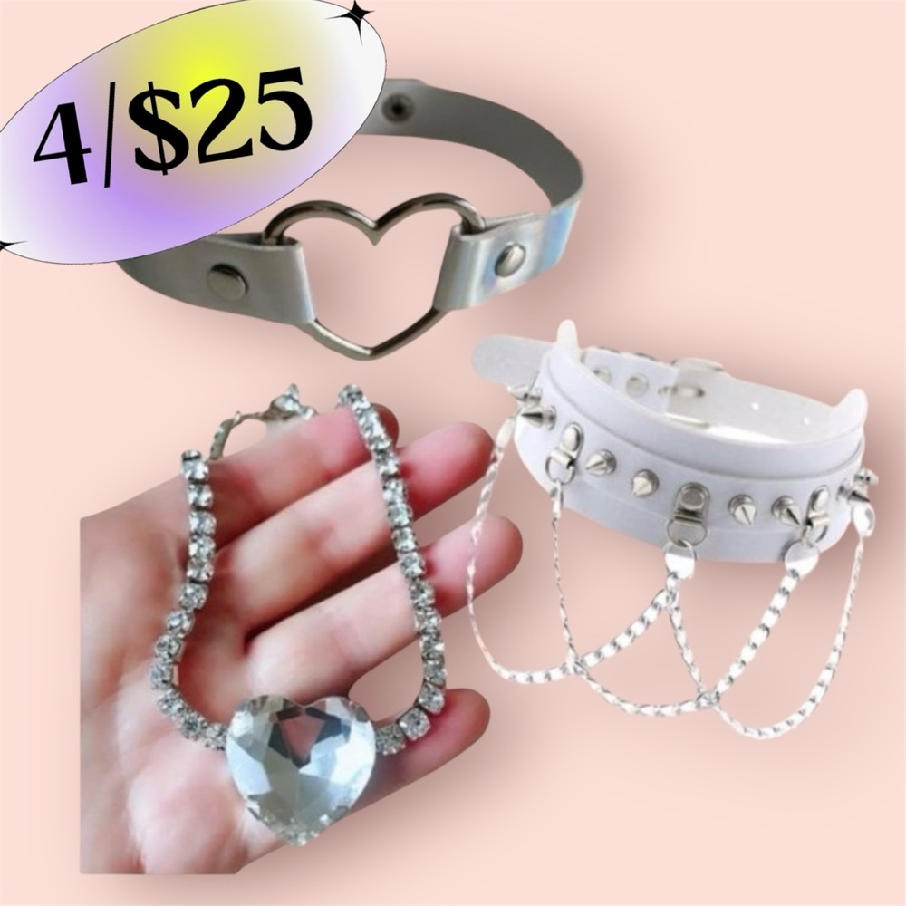 4/$25 Choker / Necklace Jewelry Bundle